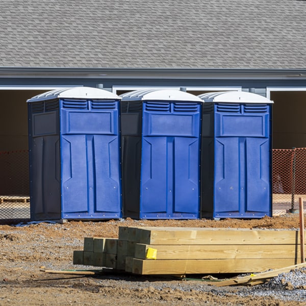 what is the expected delivery and pickup timeframe for the portable toilets in Low Mountain Arizona